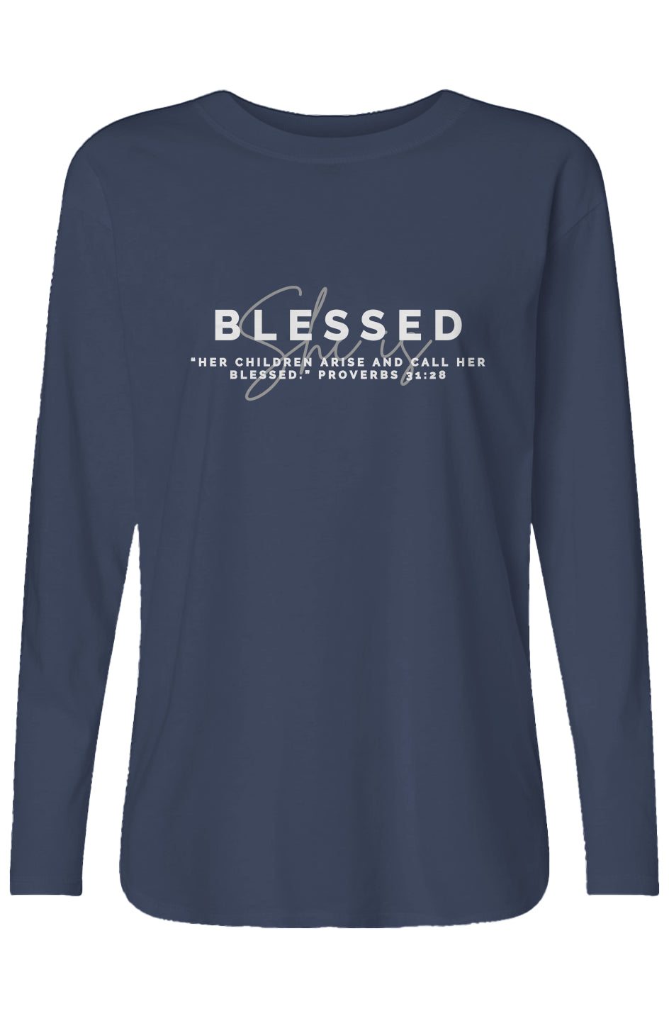 She Is | BLESSED | Relaxed Long Sleeve