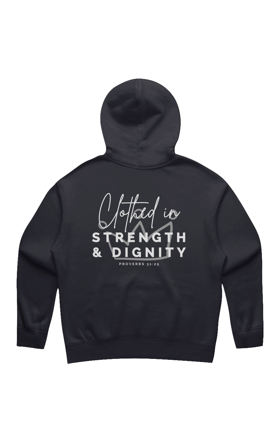 Clothed in Strength & Dignity | Relaxed Hoodie (back design)