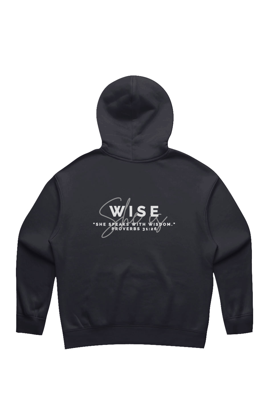 She Is | WISE | Relaxed Hoodie (back design)