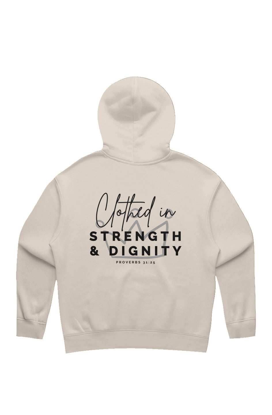 Clothed in Strength & Dignity | Relaxed Hoodie (back design)