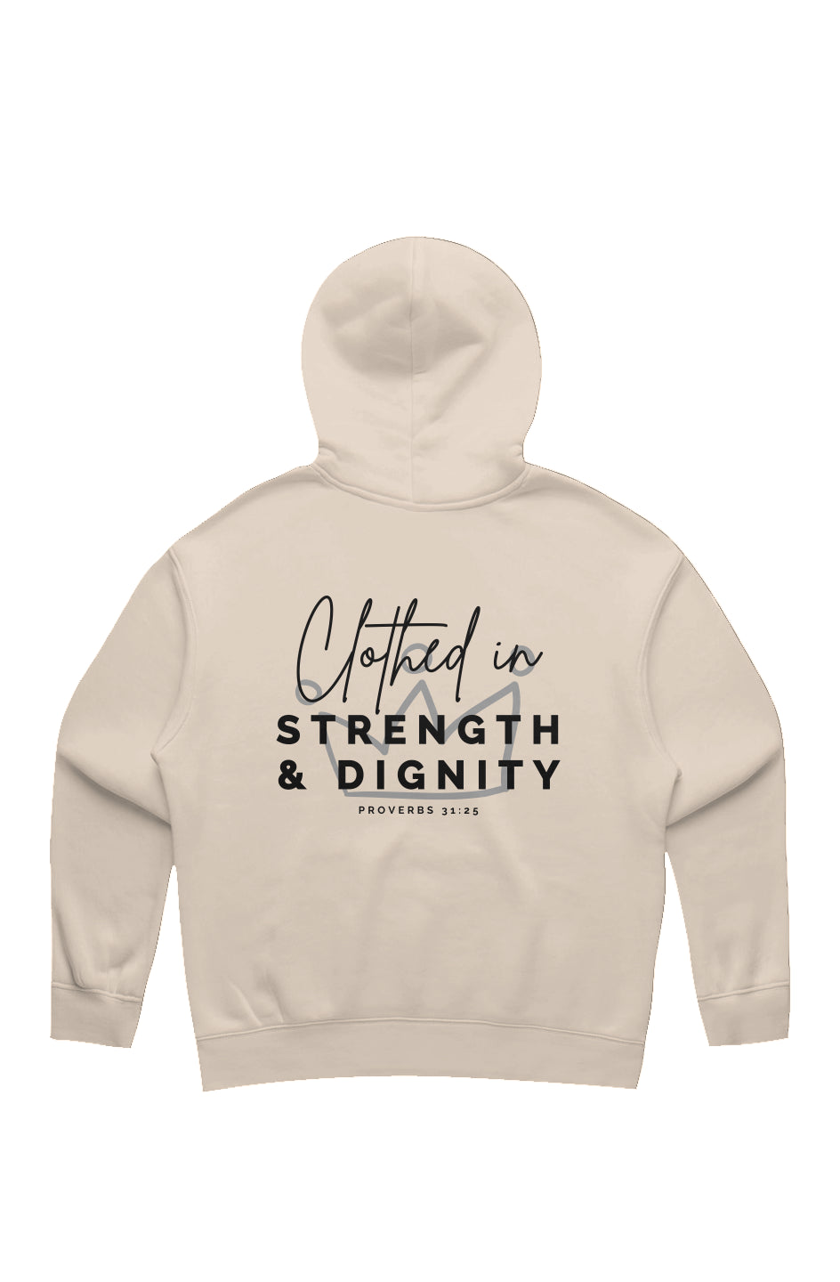 Clothed in Strength & Dignity | Relaxed Hoodie (back design)