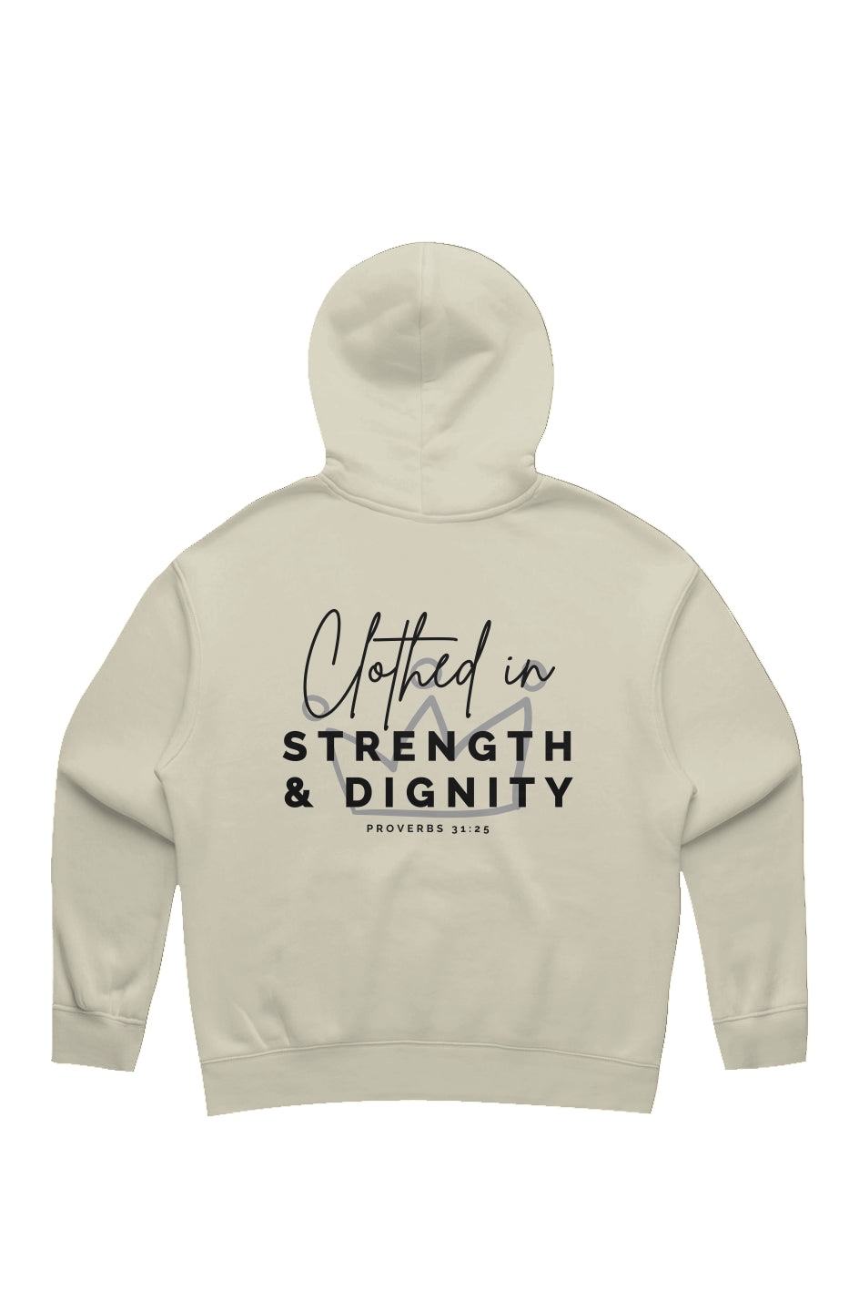 Clothed in Strength & Dignity | Relaxed Hoodie (back design)