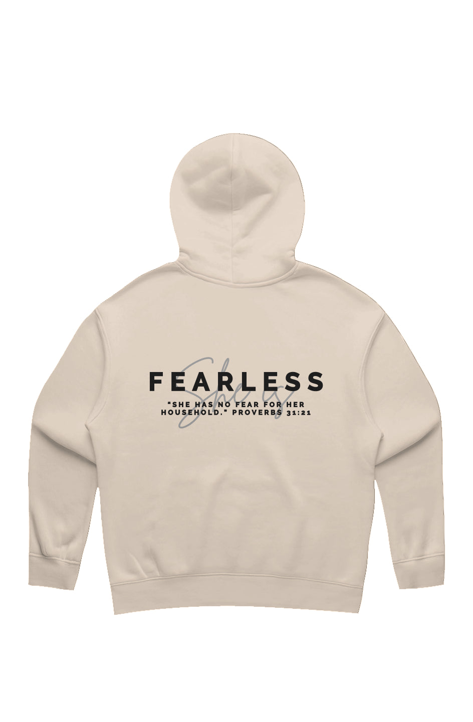 She Is | FEARLESS | Relaxed Hoodie (back design)