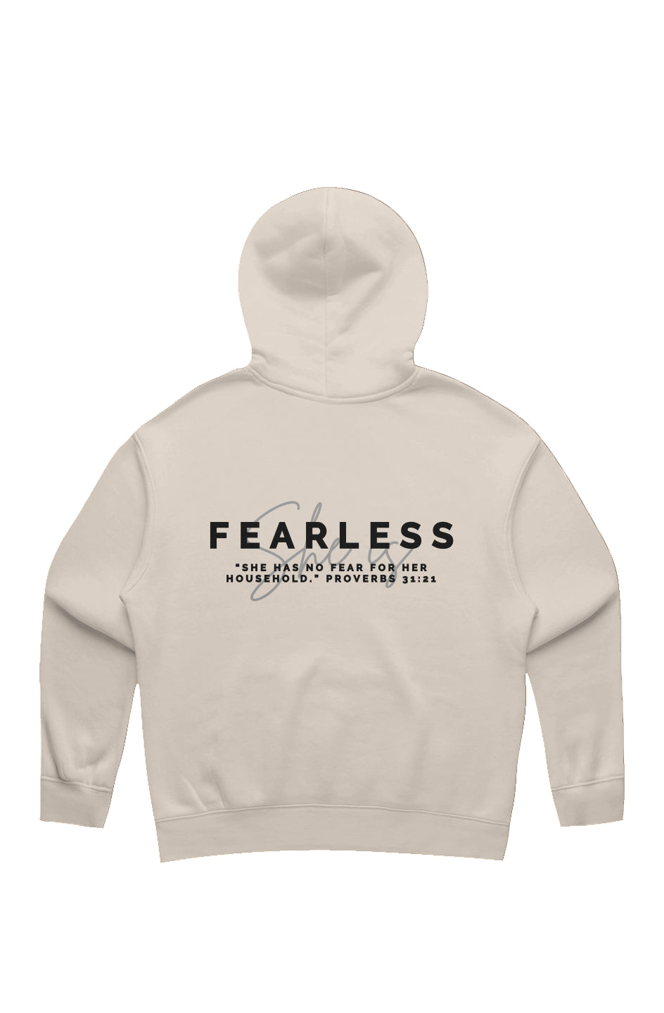 She Is | FEARLESS | Relaxed Hoodie (back design)