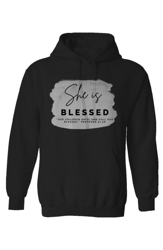 She Is | BLESSED | Cotton Hoodie 