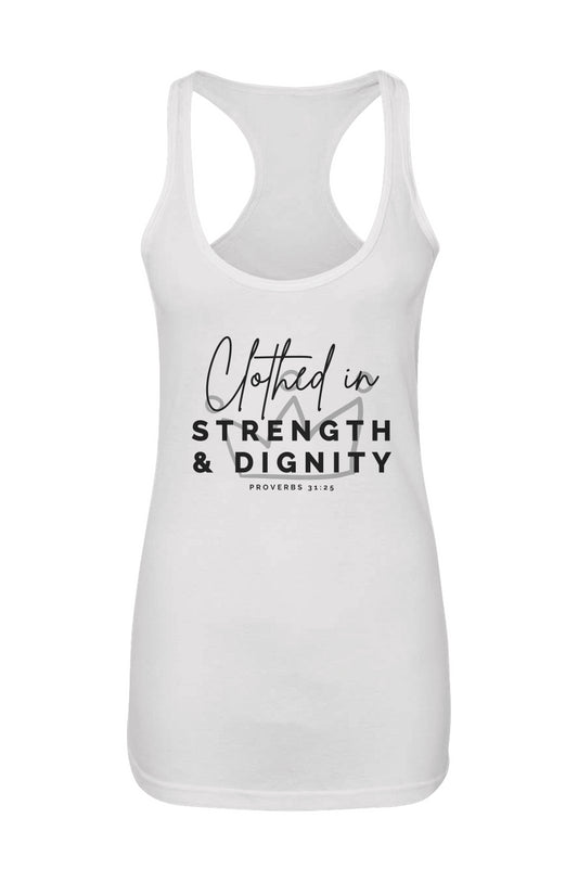Clothed in Strength & Dignity | Racerback