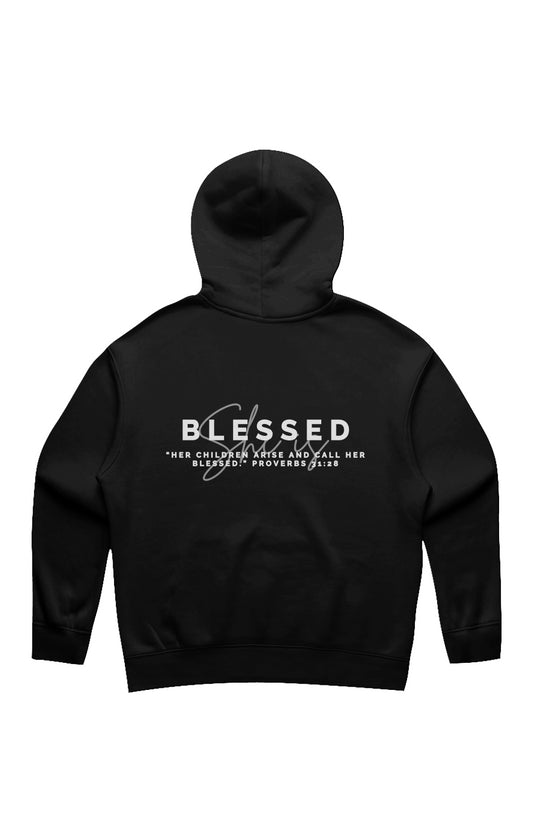 She Is | BLESSED | Relaxed Hoodie (back design)