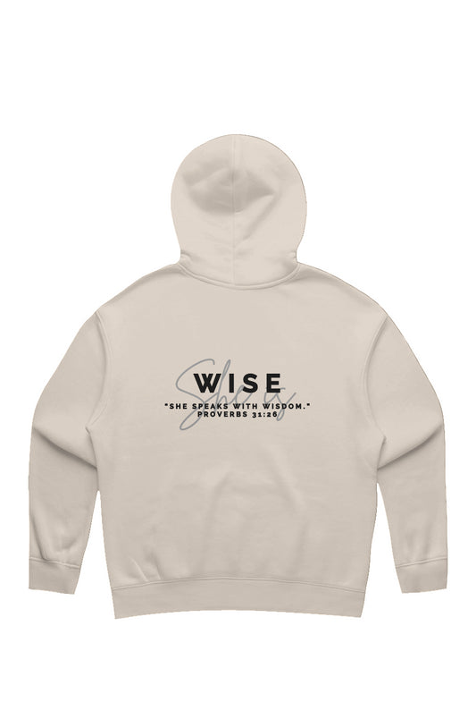 She Is | WISE | Relaxed Hoodie (back design)