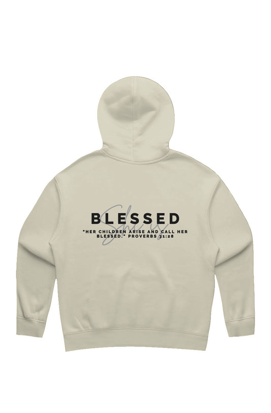 She Is | BLESSED | Relaxed Hoodie (back design)